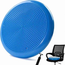 Balance Wobble Cushion for Adults and Kids, Air Stability Yoga Inflatable Balance Disc Massage Pad for Physio, Posture & Fitness, Sensory Toys Pump Included Wobble Board