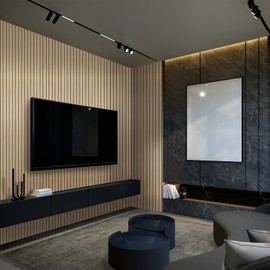 WADILE PVC Wood Grain Panels for Wall, 15.7 in X 8.5 ft Oak Soundproof Wall Panels for Wall Paneling Peel and Stick Wall Panels, 3D Wall Panels for Interior Decor, Cover 11.2 Sqft