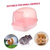 WOONEKY Chinchilla Sand Bath House for Pets Plastic Hamster Bathtub