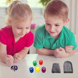 ReeRaa Gonggi Korean Game, Gonggi Korean Tossing Game Set (Korean Traditional Play Game) Jebi chagi Gong-gi Stone catching Biseokchigi Paeng-y DDAKJI Family Party (10 pcs)