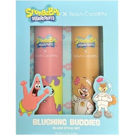 Beauty Creations Friendtastic Bob Esponja – Set de 2 stick blush en crema tonos rosa y rojo coral – Textura cremosa, colores vibrantes y acabado natural de larga duración