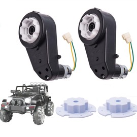 2PCS 12 Volt RS550 40000RPM High-Speed Motor Gearbox for Power Wheels Kid's Ride on Toys Car Motor Upgrade, Pair of 12V Replacement High Torque Motor Kid's Electric Vehicle Replace Parts