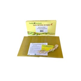 Small Make Your Own Beeswax Candle Kit in Natural - Perfect for Making Hanukkah or Birthday Candles! Comes in a Beautiful Gift Box!