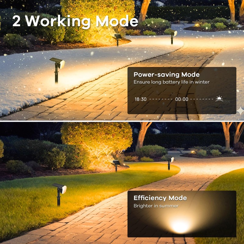 Linkind Solar Spot Lights Outdoor Waterproof IP67, 60 LED Solar
