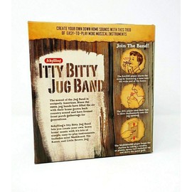 Schylling Itty Bitty Jug Band Kids Musical Instrument Set Trio with Tin of Kazoo, Small Brown Jug and Mini Washboard