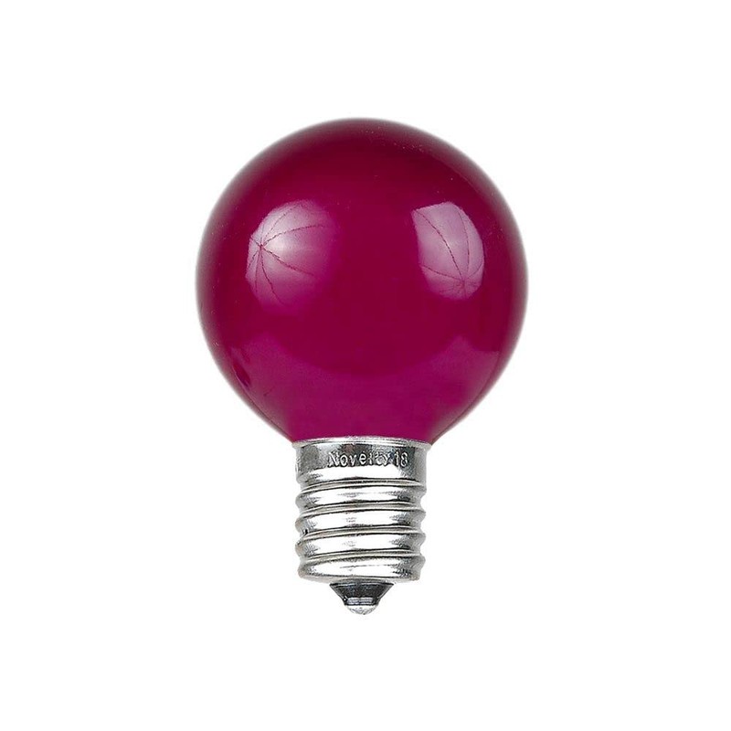 Novelty Lights 25 Pack G30 Outdoor Globe Replacement Bulbs, Purple,