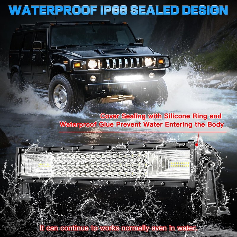 LEDKITO 22Inch LED Light Bar Off Road Driving Work Lights