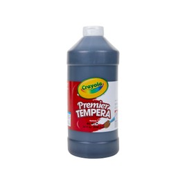 Crayola Premier - Pintura al témpera negra (32 onzas), pintura para niños, suministros de arte y manualidades para aulas, no tóxica, a partir de 3 año