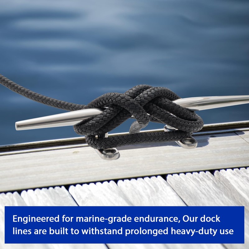 Boat Dock Lines Marine Rope - 1/2" x 20ft with