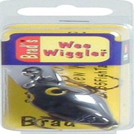 Brad's Killer Fishing Gear Wee Wiggler Black and Metallic Silver Fishing Lure