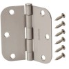 Everbilt 3-1/2" Satin Nickel 5/8" Radius Smooth Action Door Hinges,