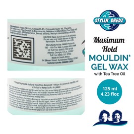 Stylin Dredz Mouldin' Gel Wax with Tea Tree Oil - Twist n Lock - Maximum hold (500 ml, Pack of 4)