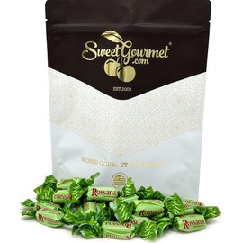 SweetGourmet Rossana Pistachio Paste Center Filled Hard Candy, Italian Wrapped Candy, 1 Pound