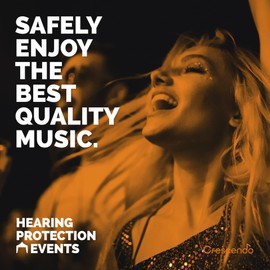 Crescendo Events | Hearing Protection | High-end MESH® Filters | 17dB Noise Reduction | Safe Listening for Musicians, DJs, Festivals, Concerts and Nightlife
