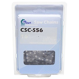 UpStart Components 6-Pack 16" Semi Chisel Saw Chain for Dolmar PS-421 Chainsaws - (16 inch, 3/8" Low Profile Pitch, 0.050" Gauge, 56 Drive Links, CSC-S56)
