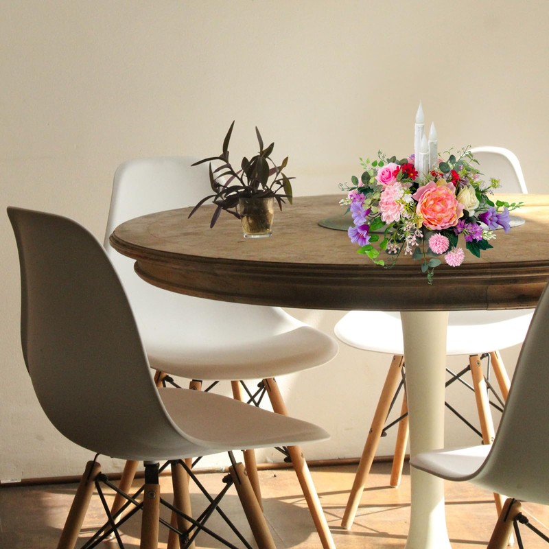 Svndlyn Spring Summer Floral Arrangement Centerpiece for Table with Artificial