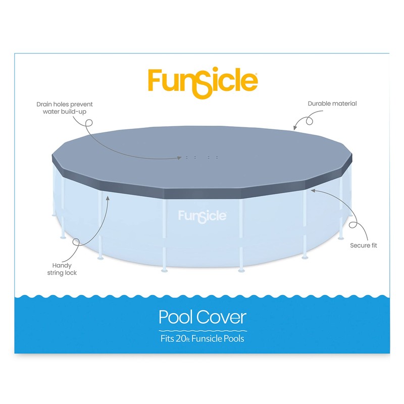 Funsicle 20 Feet Round Frame Seasonal Debris Above Ground Swimming
