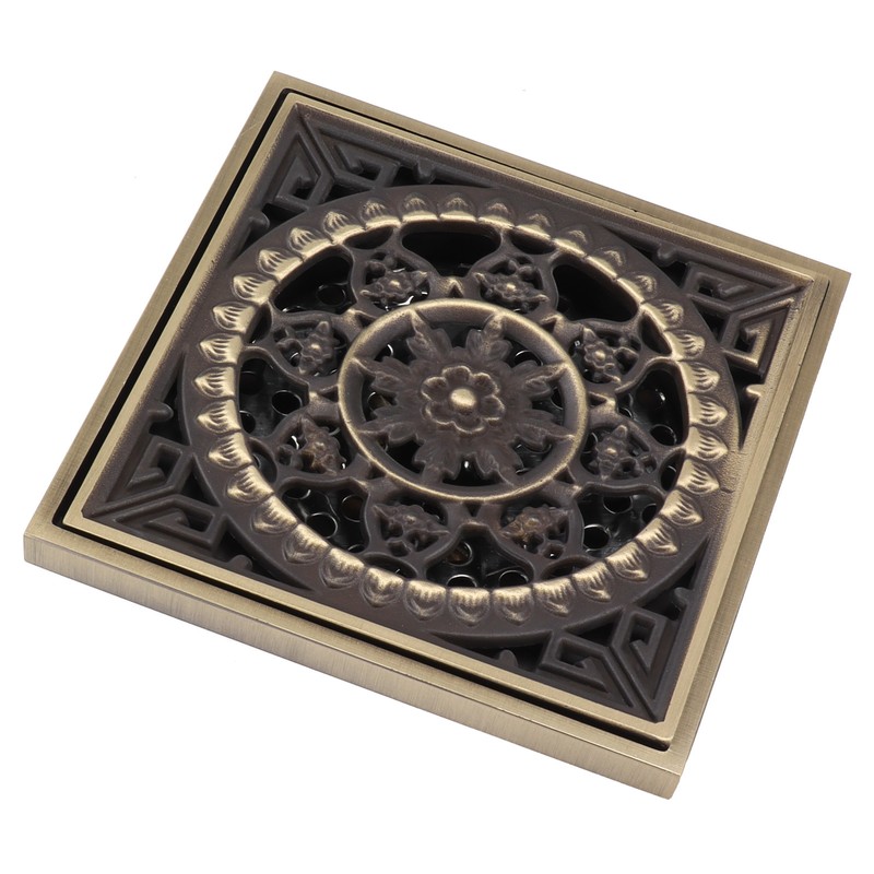 Floor Drain European Style Antique Bathroom Copper Drain Set for