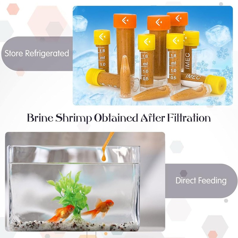 AIMALL 3PCS Dual-Mesh Baby Brine Shrimp Sieve Set, 80 &