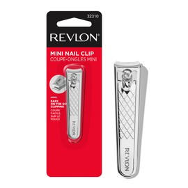 Revlon Compact Nail Clipper, Small Mini Design, Perfect for Travel, Use to Trim Fingernails and Toenails, Stainless Steel, 1 Count
