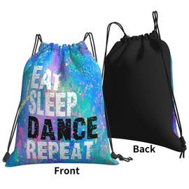 FORATIO Mochila Con Cordón Gimnasio Bolsa De Cuerda Deportes Mochila Con Cordón Para Mujeres Hombres Talla Única Comer Dormir Bailar Repetir