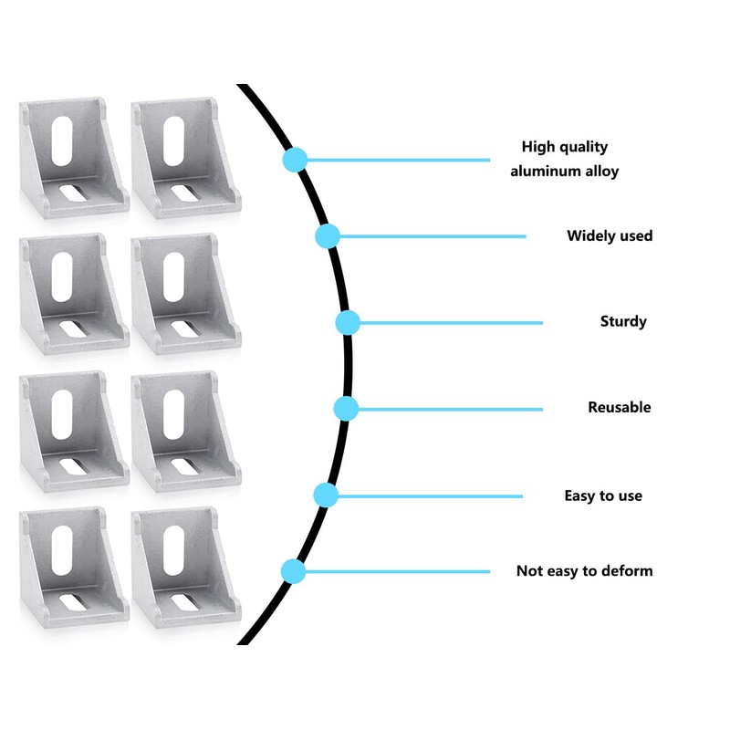 KAPSING Angle Connectors 40 x 40 mm Mounting Material 90
