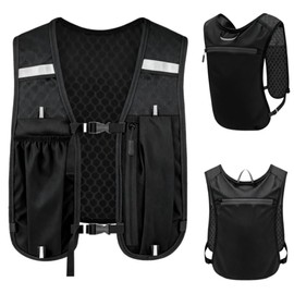 Running Vest for Men and Women, Hydration Vest, Multifunctional Ultralight Bicycle Backpack, Reflective Lightweight for Running, Camping, Hiking etc