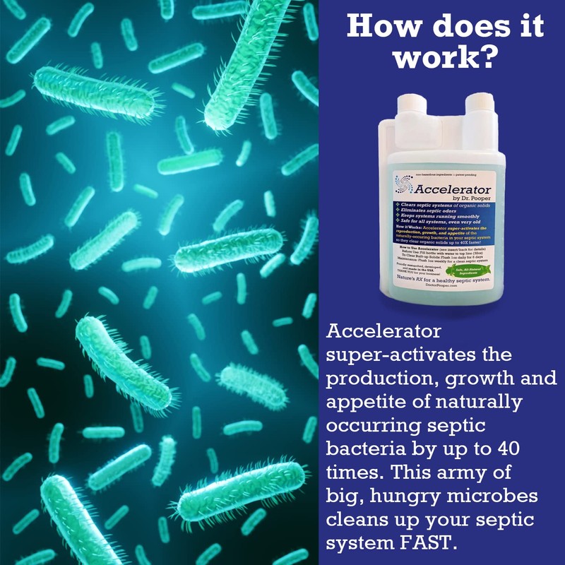 Dr. Pooper Accelerator Septic Tank Treatment - Environment-Friendly Septic System
