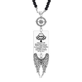 Memorial Gifts for Loss of Father Bereavement Gift Car Rear View Mirror Hanging Accessories Sympathy Gift for Loss of Dad in Memory of Dad Present Remembrance Funeral Condolence Car Hanging Ornament