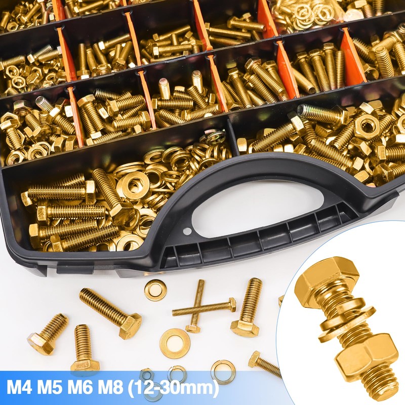 Taiss 966pcs Grade 8.8 Metric Bolt Assortment,Metric Bolts and Nuts