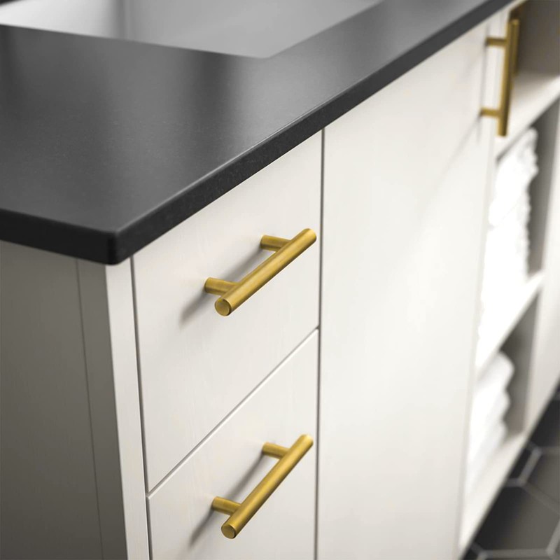 LONTAN 12 Pack Gold Cupboard Handles 128mm Gold Kitchen Handles