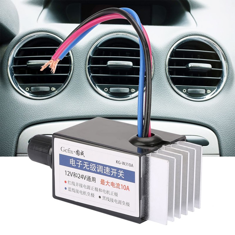 12 Volt Heater Rheostat + 12v 24v Stepless DC Universal