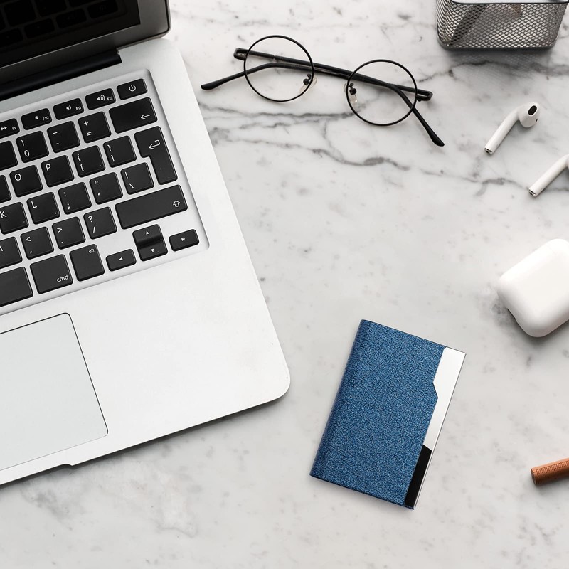 FACATH Business Card Holder - Luxury PU Leather Name Card