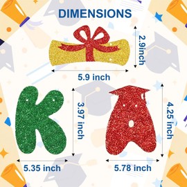 Kindergarten Graduation Banner, Colorful Glitter Kindergarten Grad Banner for Preschool Kindergartens Graduation Party Decorations Photo Backdrop Classroom & Home Party Supplies