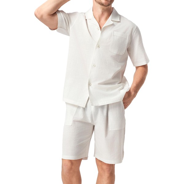 DAVID ARCHY Men's Pajamas Set – 100% Cotton Pajamas for