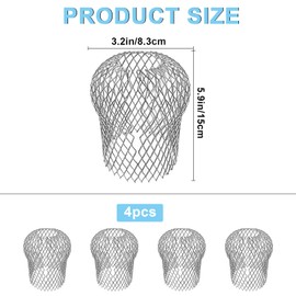 Dachrinnen Laubschutz 4 Stück Regenrinnen Verstellbarer Fallrohrschutz Dachrinnenschutz Regenrohrschutz Dachrinnenfilter für Dachrohre Laubfanggitter - Einfach Anzubringender