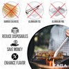 ZAGA Rolling Grill Baskets for Outdoor Grilling 2 Pcs Set