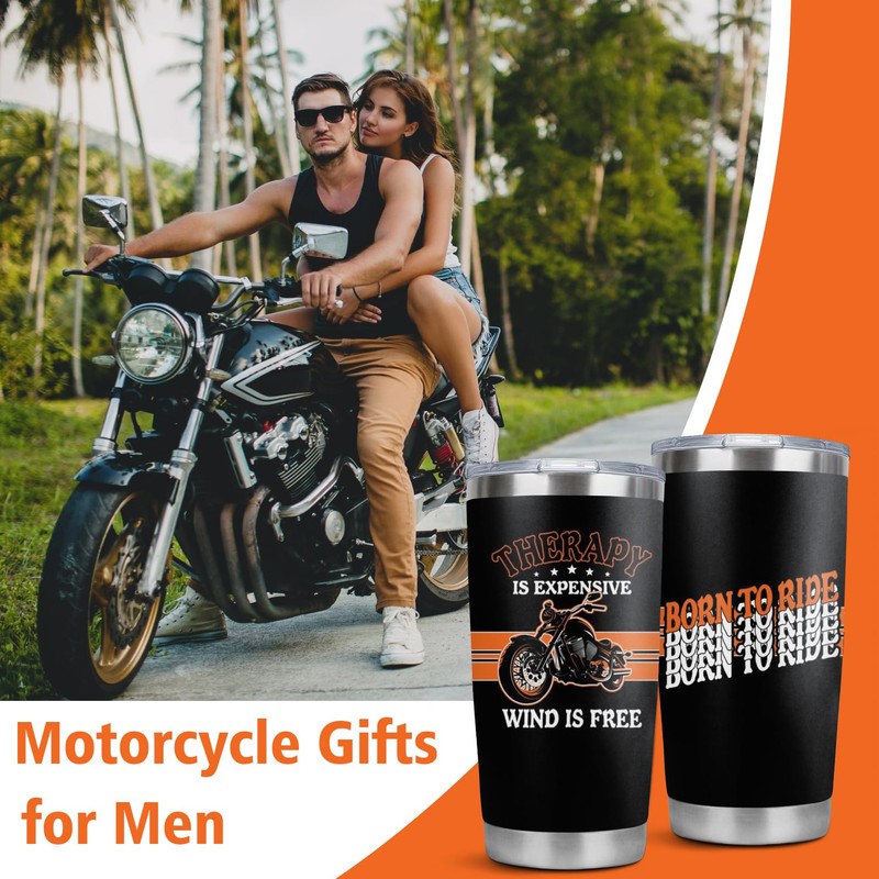 BBsoft Motorcycle Gifts for Men - Therapy Is Expensive Wind