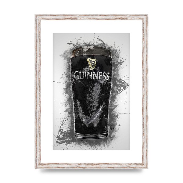 Lithobee - Guinness Pint Splatter - Printed Wall Art Design