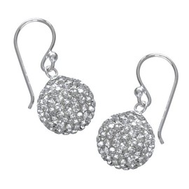 Vinani Ohrhänger Kugel Zirkonia Sterling Silber 925 Ohrringe OZK