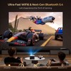 [1080P/Built-in Apps] Smart-Portable-Mini-Projector with WiFi and Bluetooth, Electric Focus/ 4P