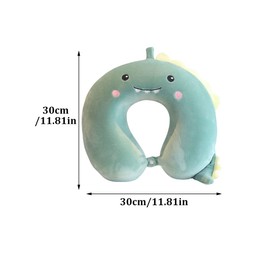 Jiakalamo Cute Travel Pillow for Kids and Adults, U-shaped Neck Pillow, Headrest Airplane Pillow, Headrest, Travel Accessories for Airplane, Car, Train, Bus, Lounger (Small Dinosaur)