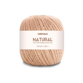 Algodón natural Maxcolor 4/4 de Círculo - 100% algodón virgen brasileño (paquete de 1 bola) - 369 yardas, 7 onzas - DK (7727)