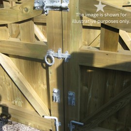 Vintage Style 6" Zinc Garden Gate Ring Latch or Suffolk Latch Shed c/w Screws (6'' Twisted Ring Gate Latch)