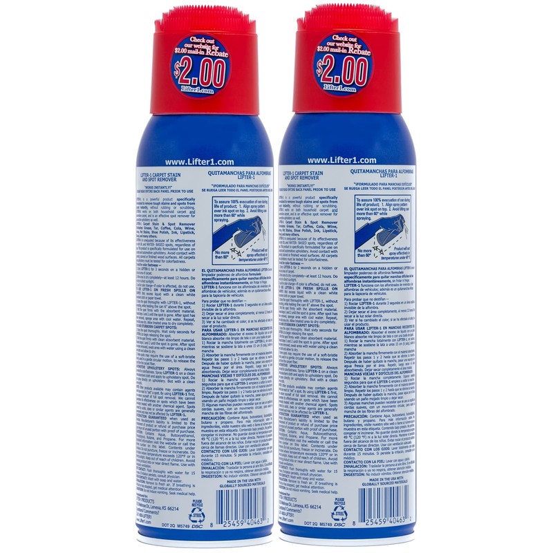 LIFTER-1 Carpet Spot Remover, Stain and Red Wine Remover and