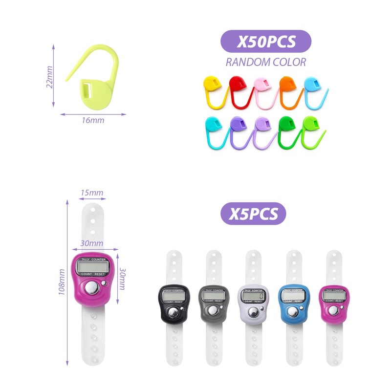 EPCDBBRT 5 Pieces Mini Counter And 50 Pieces Colorful Marker
