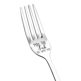 May The Fork Be With You Fork Funny Dinner Forks Couple Gifts for Boyfirnd Girlfriend Valentines Gift for Wife Husband Birthday Gifts for Mom Dad Son Daughter Anniversary Christmas Gifts for Women Men