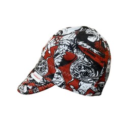 Comeaux Caps Reversible Welding Cap - Vintage Monsters (US, Numeric, 6 7/8, Red)