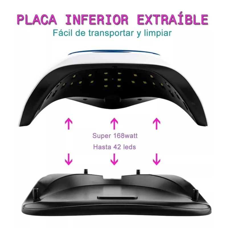 Lampara Secador De Uñas Esmalte Led Uv Profesional Portátil