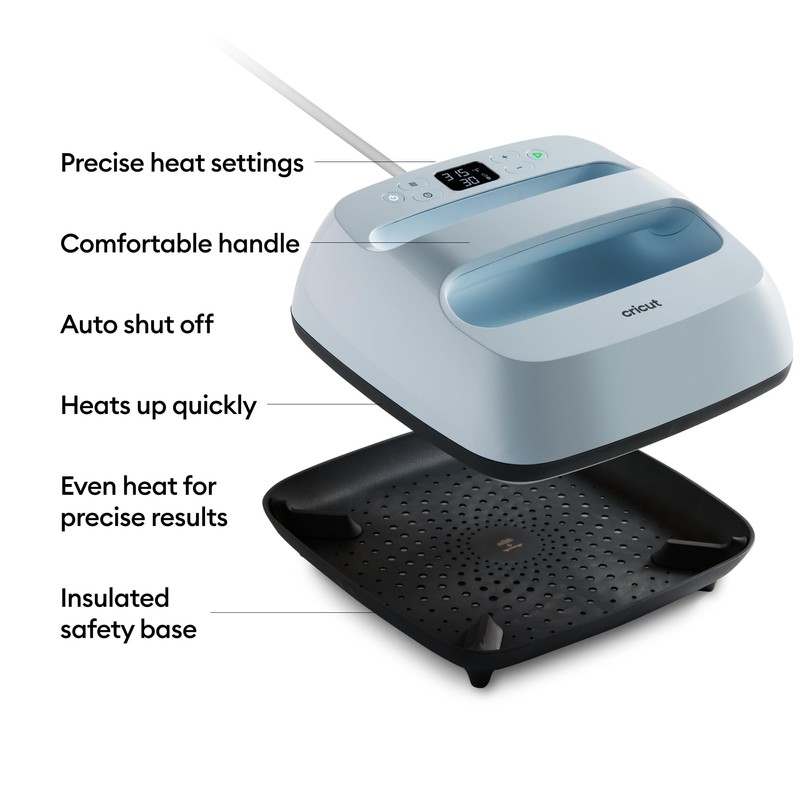 Cricut EasyPress 3 Heat Press Machine (9"x 9") with Heat